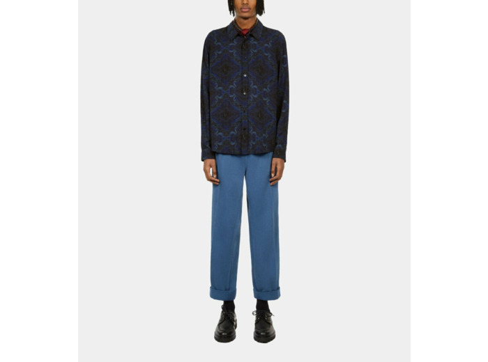 Chemise Manches Longues Imprimee blue