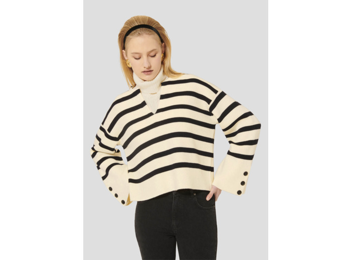 Pull Plongeoir Ecru en Polyester