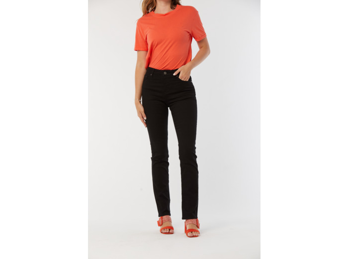 Denim straight fit, coupe droite, taille haute gamme ECO