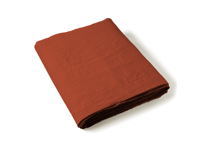 Drap plat Uni lin lavé - Linge de maison - Tradition des Vosges