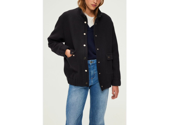 Blouson à col montant en laine - MATTEA