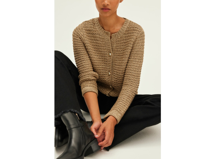 Gilet en maille dorée - JOEY