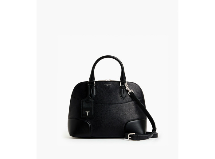 Sac à main moyen modèle Romy en cuir grainé et lisse