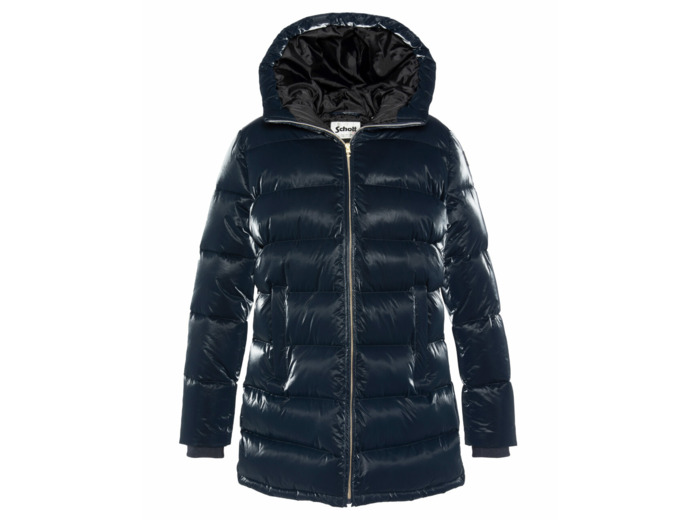 Doudoune longue satinée à capuche SCHOTT CLARE2W