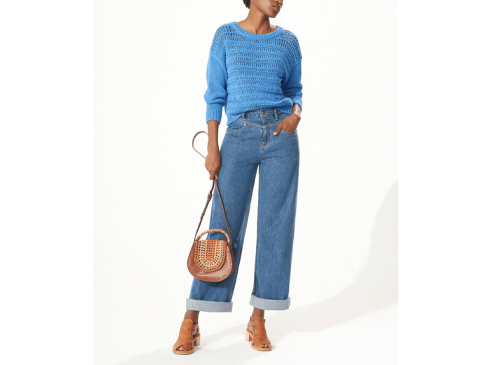 Pull nacre bleu