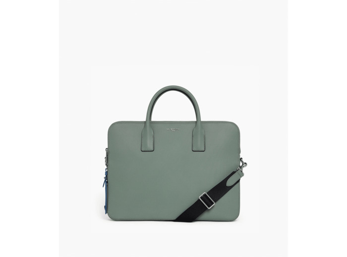 Porte document slim 15" Emile en cuir signature T