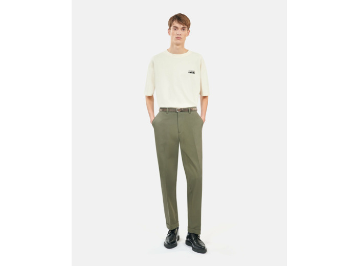 Pantalon Kaki En Coton olive night