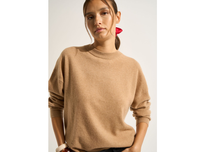 Pull col rond 100% cachemire