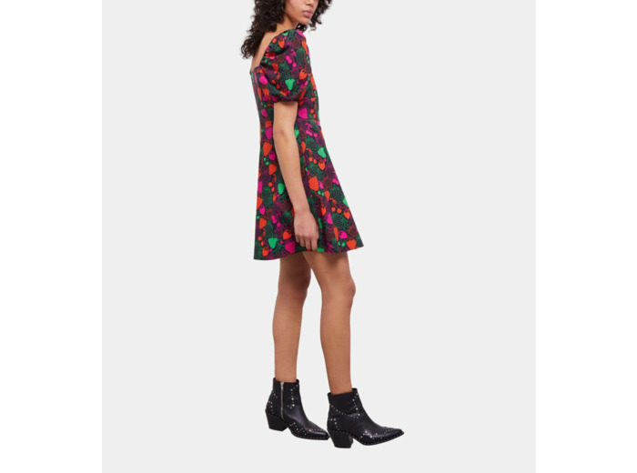Robe Courte Imprimée multicolor