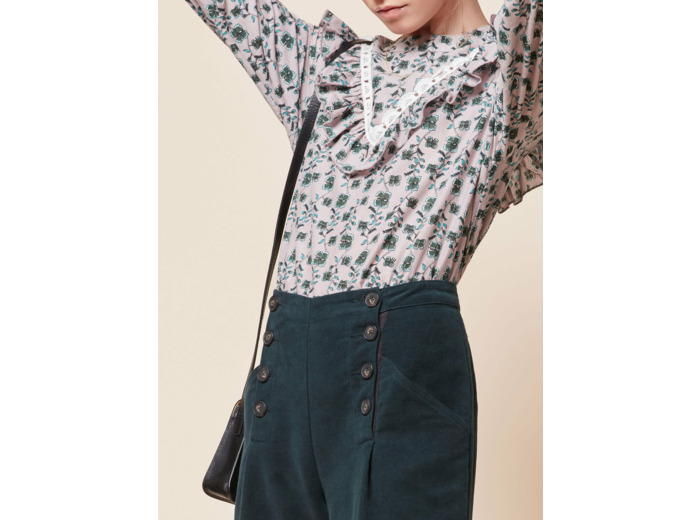 Blouse trefles verts