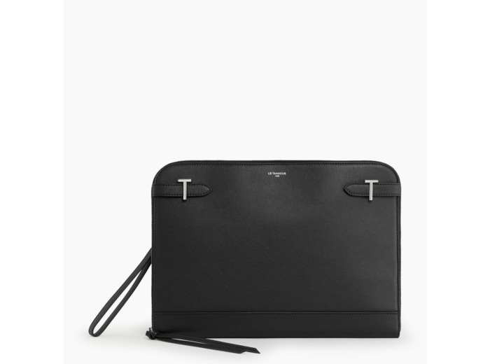 Pochette ordinateur 14 Laura en cuir lisse