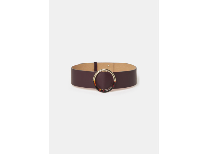 Ceinture Lauren Bordeaux en Cuir De Vachette