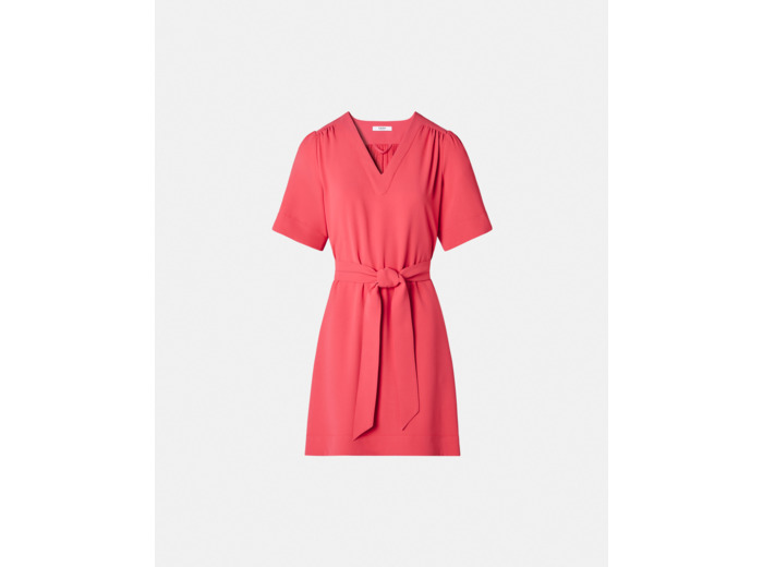 Robe droite cintrée corail