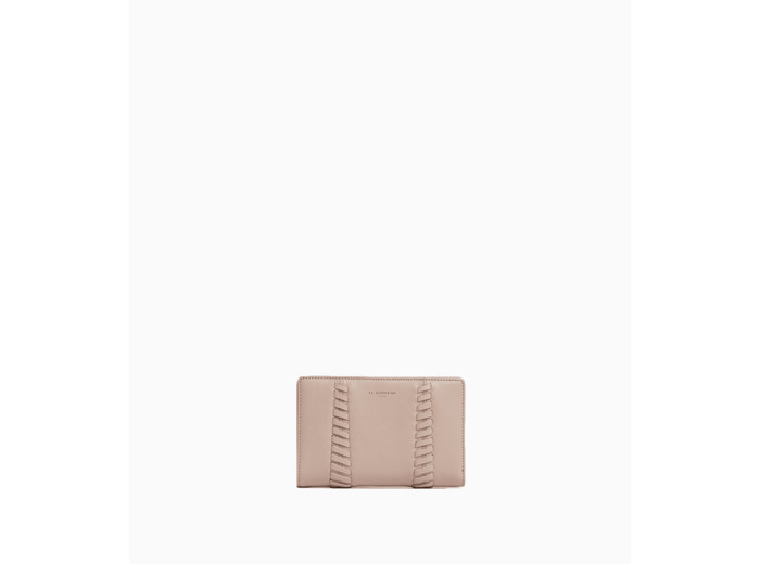 Portefeuille moyen modèle Juliette en cuir lisse lacé
