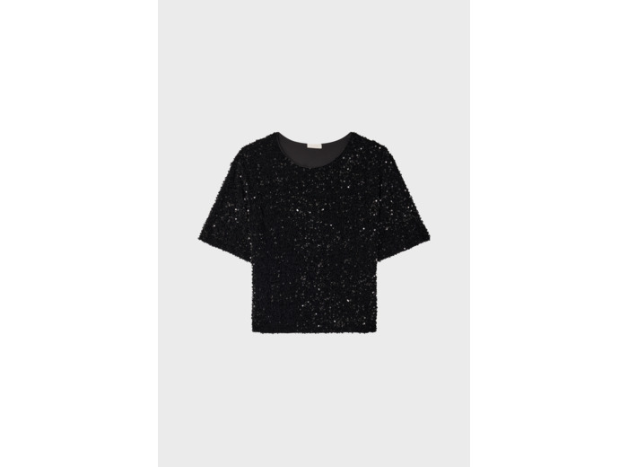 Top à sequins noirs - ALESSIA