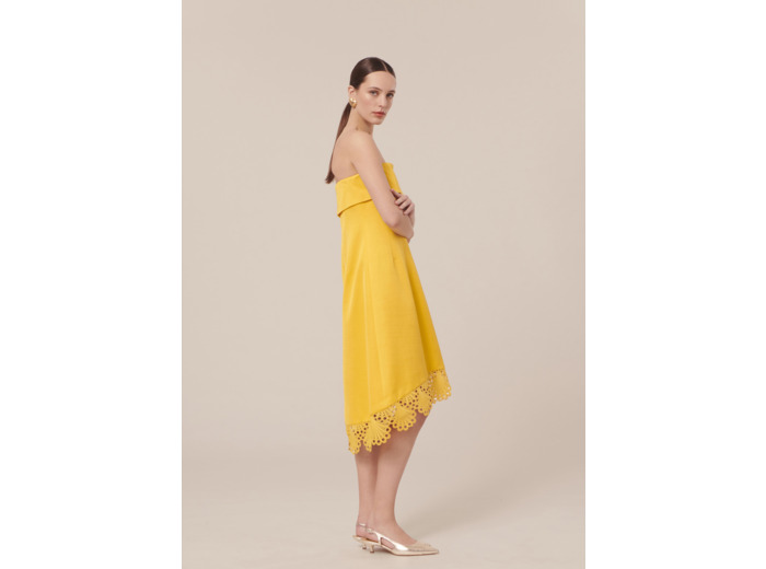 Robe Roy Jaune en Viscose