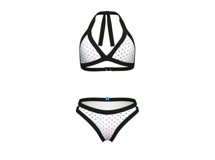 Maillot de bain deux pièces triangle arena Rainbow Monogram pour femmes