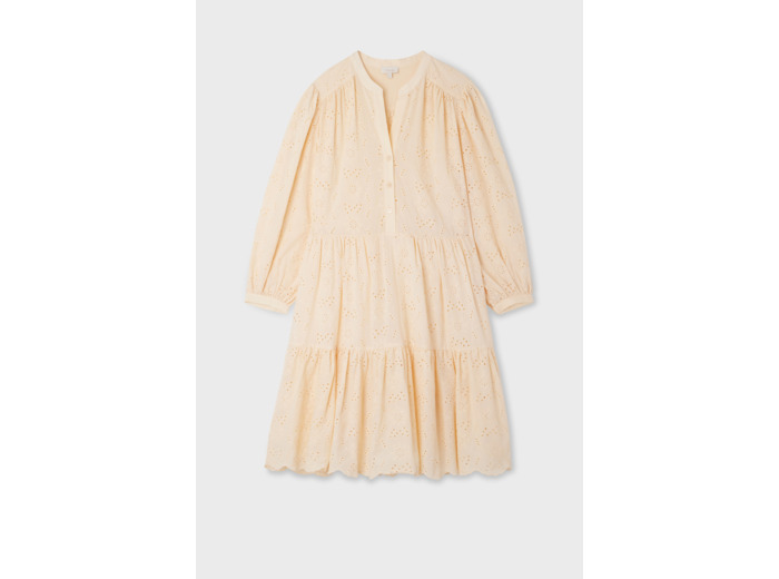 Robe mi-longue en coton brodé - RAILEY