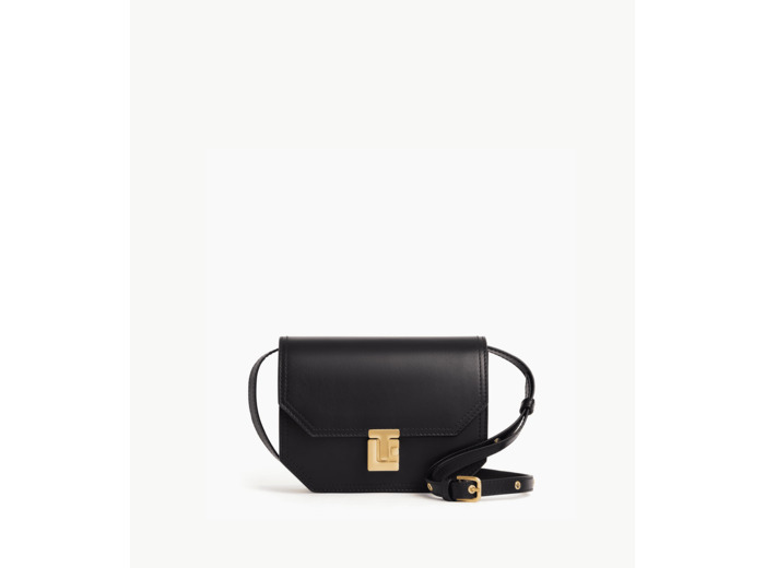 Petit sac bandoulière Rose en cuir lisse