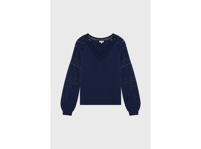 Pull col V en coton - LOUISA