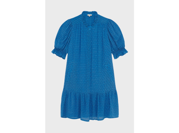 Robe courte en mousseline jacquard - POLLYANA