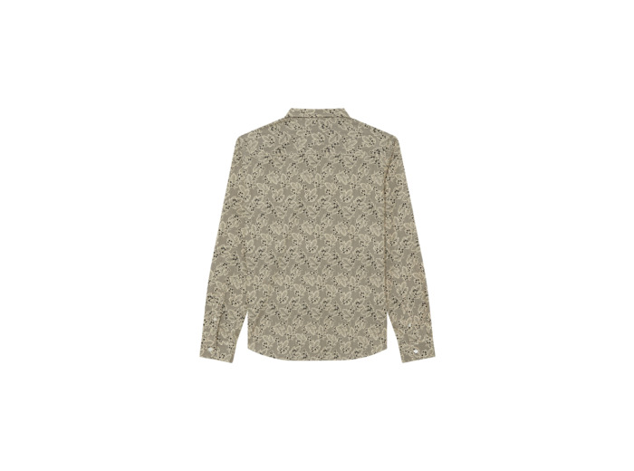 Chemise slim vanille / noir