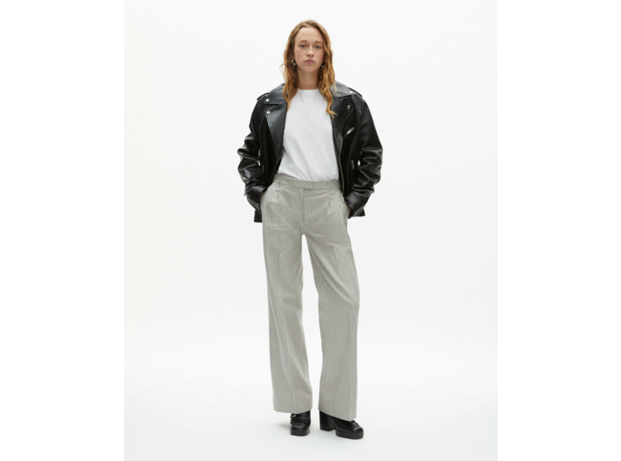 Pantalon flare blanc / bleu