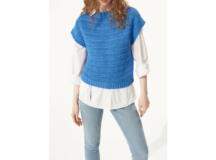 Pull nacre bleu