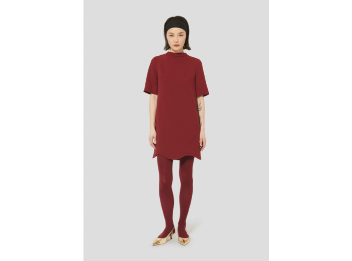 Robe Rayme Bordeaux en Polyester