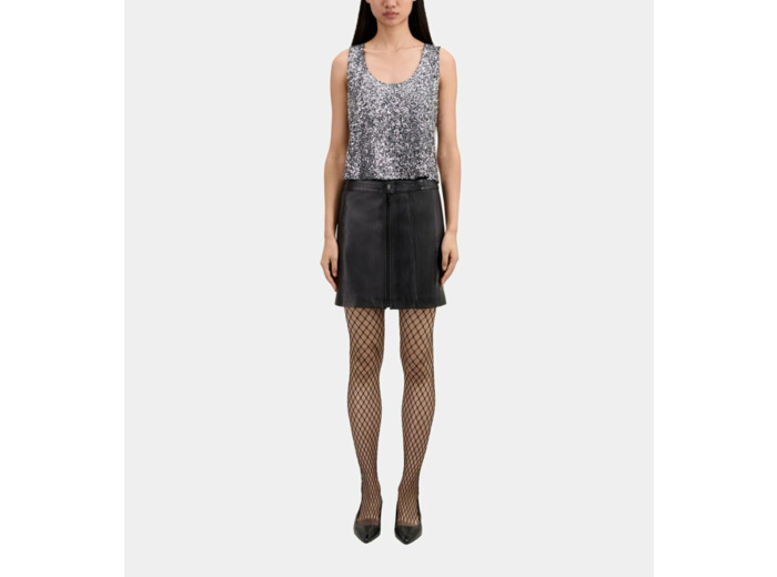 Top Argenté À Sequins silver