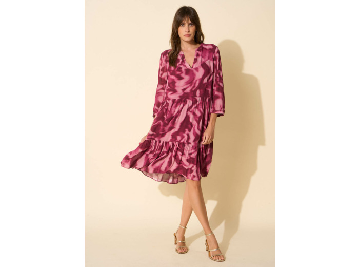 Robe imprimée avec volants