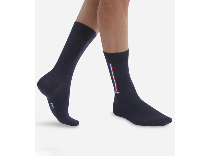 Chaussettes homme en coton Bleu à motif drapeau Monsieur Dim