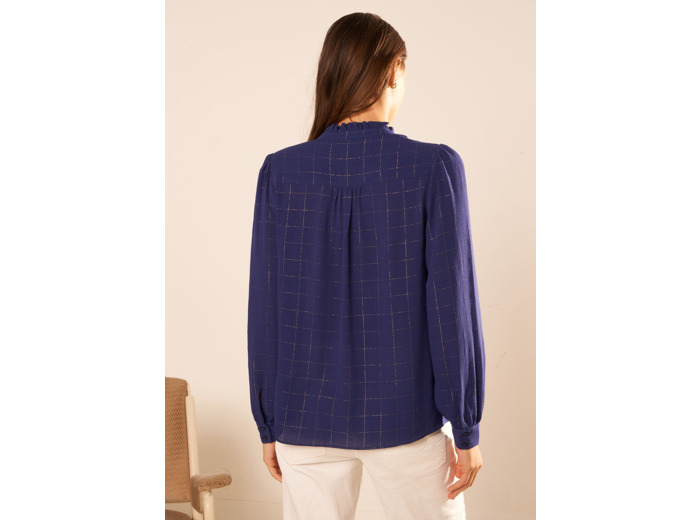 Blouse à col monté avec volant