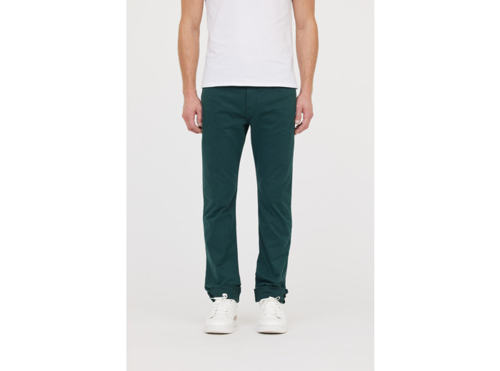 Pantalon straight fit, taille haute, jambe droite