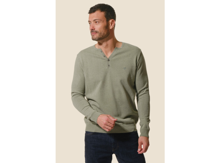 Pull homme col tunisien Owen