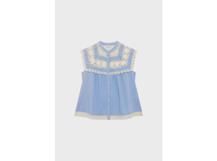 Chemise à galon et dentelle - UTHIA