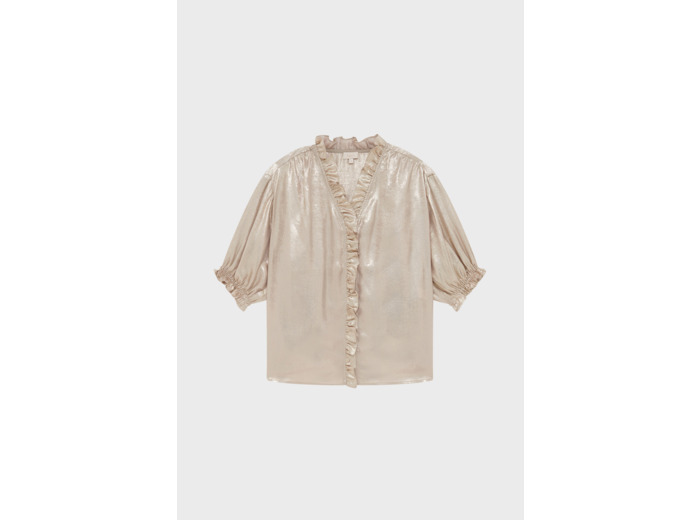 Chemise dorée à volants - UMBERTA