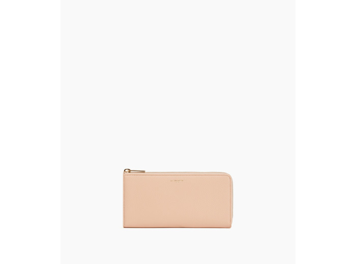 Compagnon zippé Emilie en cuir signature T