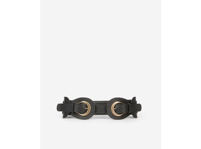 Ceinture en cuir large black