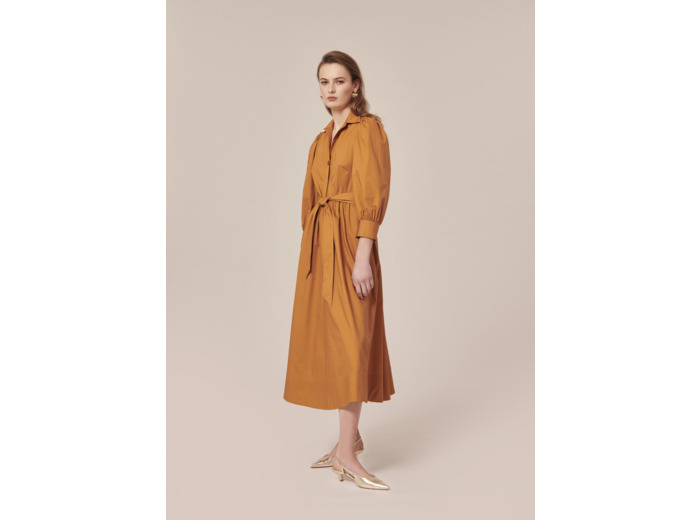 Robe Rivoltine Cognac en Coton
