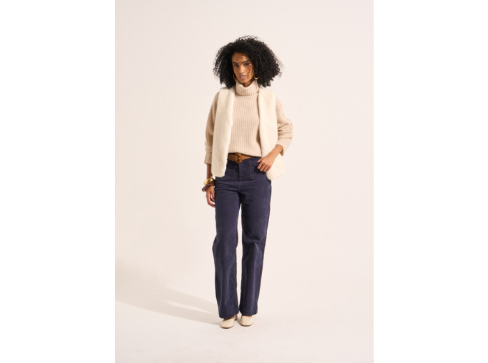 Gilet sans manches en fausse fourrure