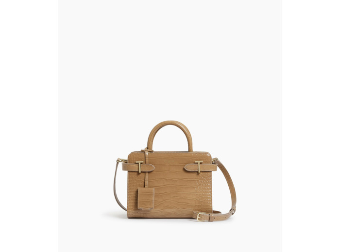 Petit sac à main Emilie en cuir effet croco