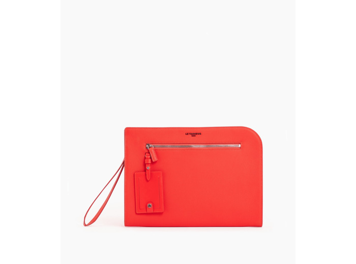 Pochette 13" Emile en cuir signature T