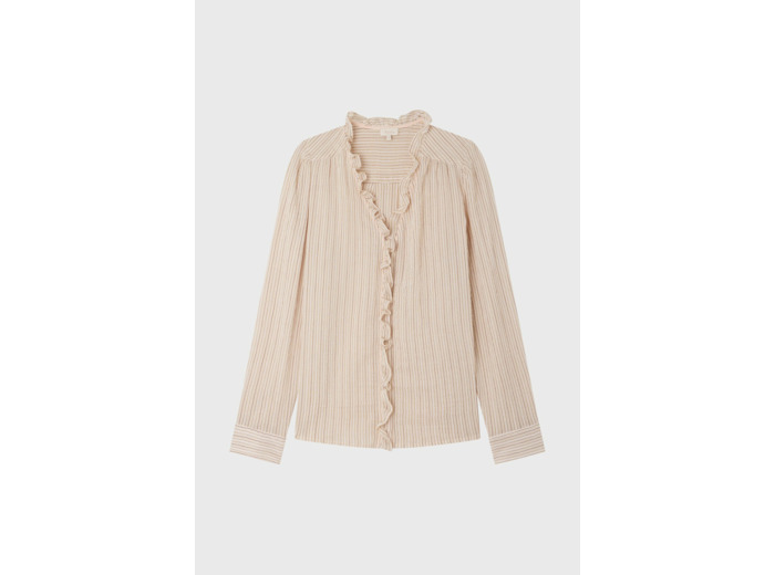 Chemise col V à volants ? CELINE