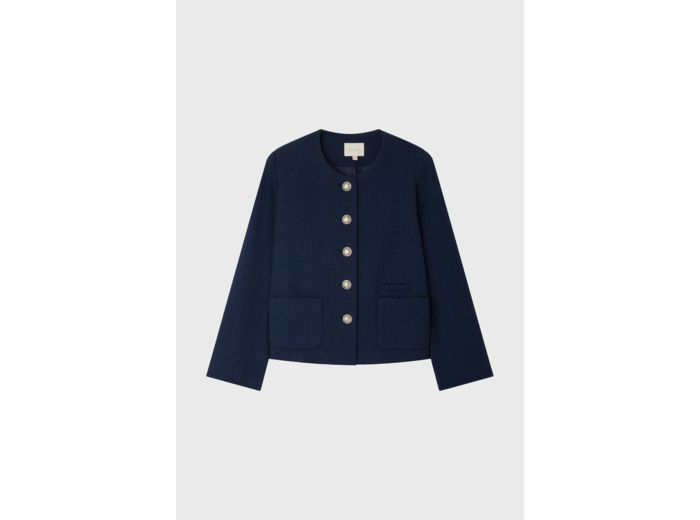 Veste tweed à boutons dorés - BALI