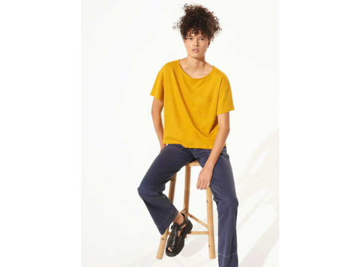 T-shirt ocre jaune