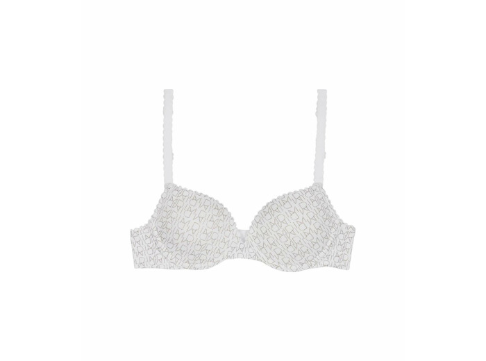 Soutien-gorge fille à armatures blanc imprimé logo Dim Touch