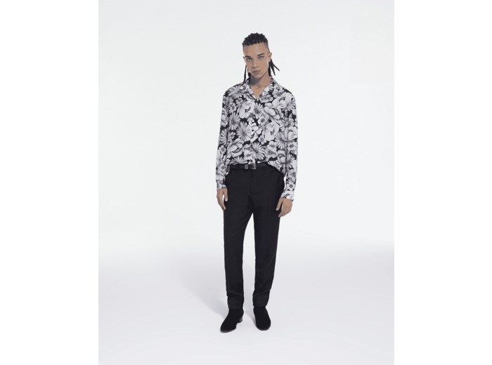 Chemise Wako Imprime Romantic Garden black white