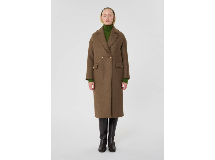 Manteau Milo Noisette en Laine Vierge