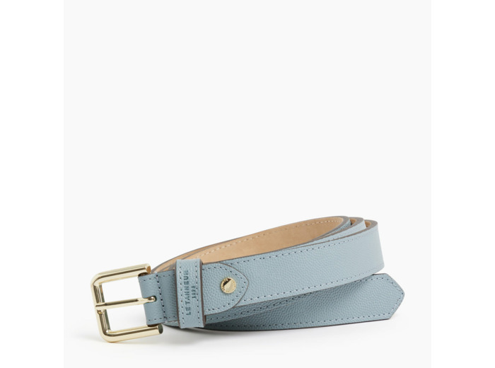 Ceinture femme avec boucle carrée en cuir caviar